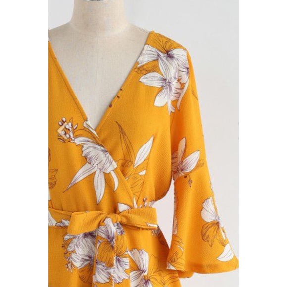 Chicwish Bold Blooms Romper - Picture 4 of 8